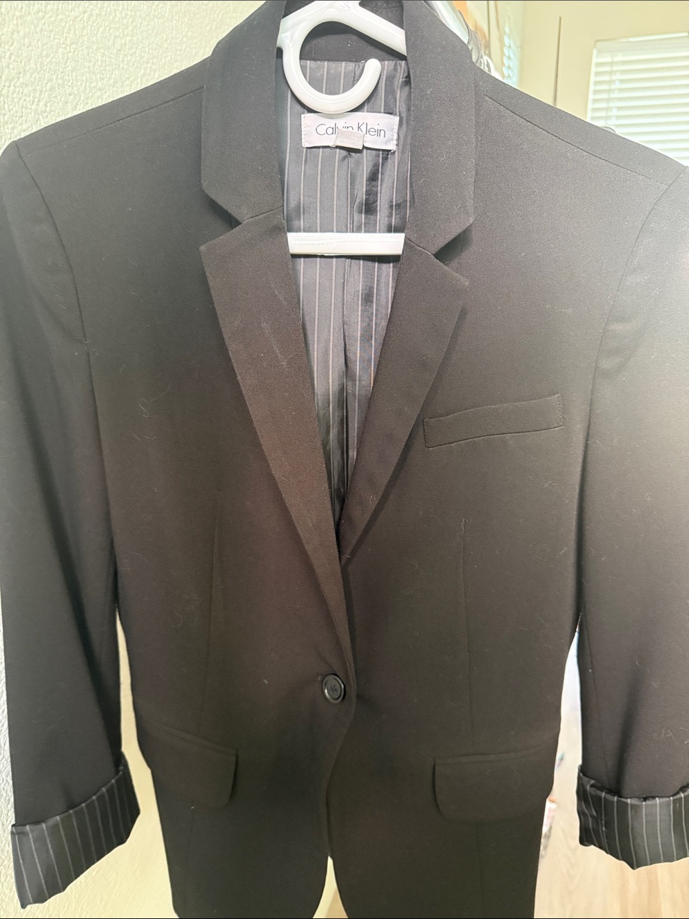 Calvin Klein Women’s Black Single-Button Blazer